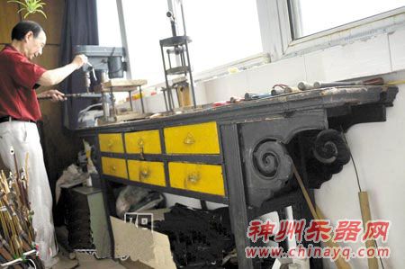 阳台上的工作台