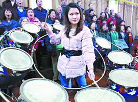 敦煌壁画出来古乐器&ldquo;十二音雷公鼓&rdquo;