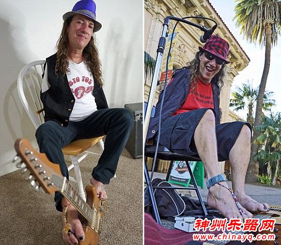 无臂音乐家弹吉他环游世界 演出报酬用来做慈善