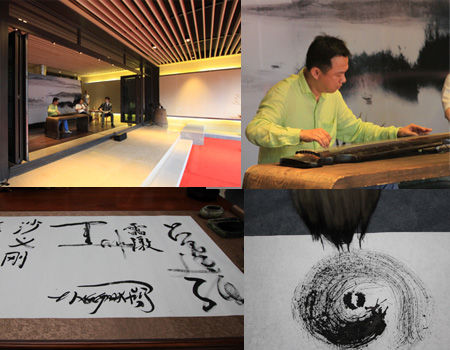 图为运河岸上的院子活动现场