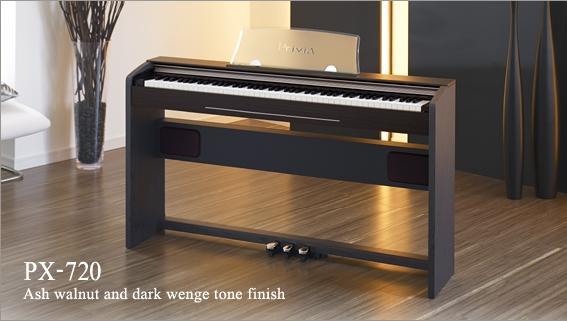 aif音源的第三代128复音privia系列电钢琴的2款新型号px-720和px-120!