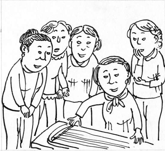 “损失”近10万元的培训费免费教居民弹古筝