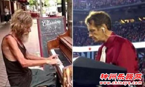 流浪汉街头演奏钢琴一夕爆红 向世界展示他的才华