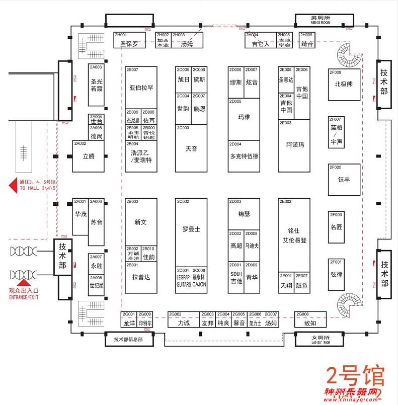 2019年北京国际乐器展展位图出炉