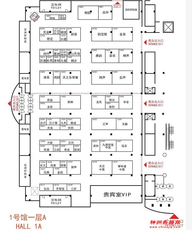 2019年北京国际乐器展展位图出炉