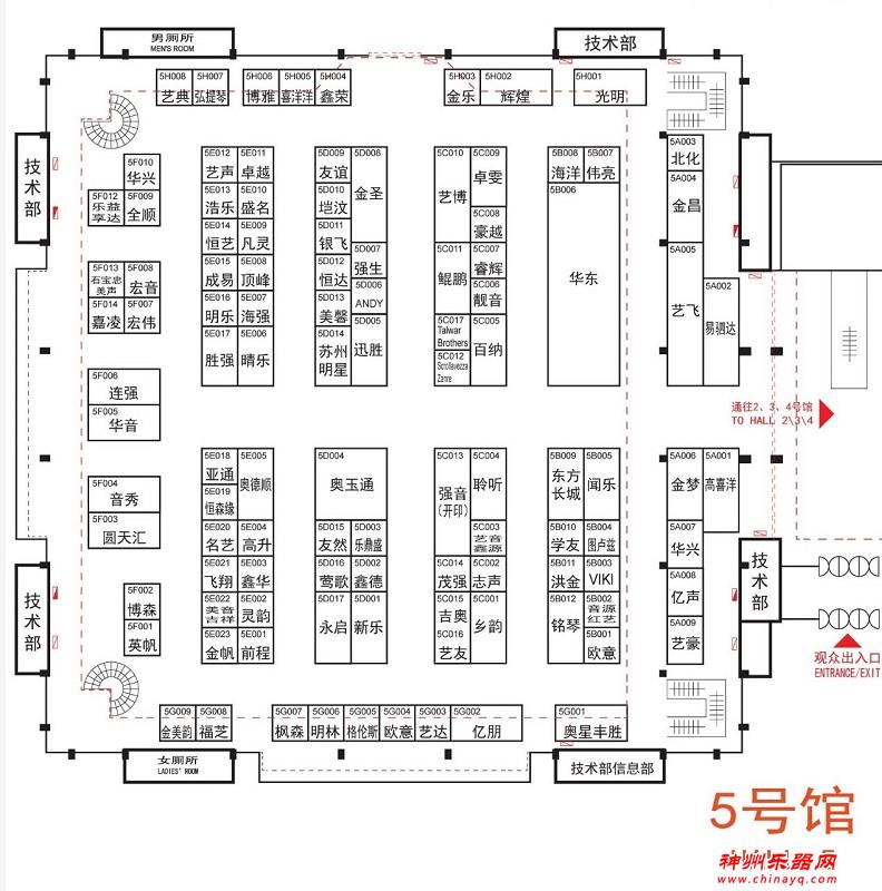 2019年北京国际乐器展展位图出炉
