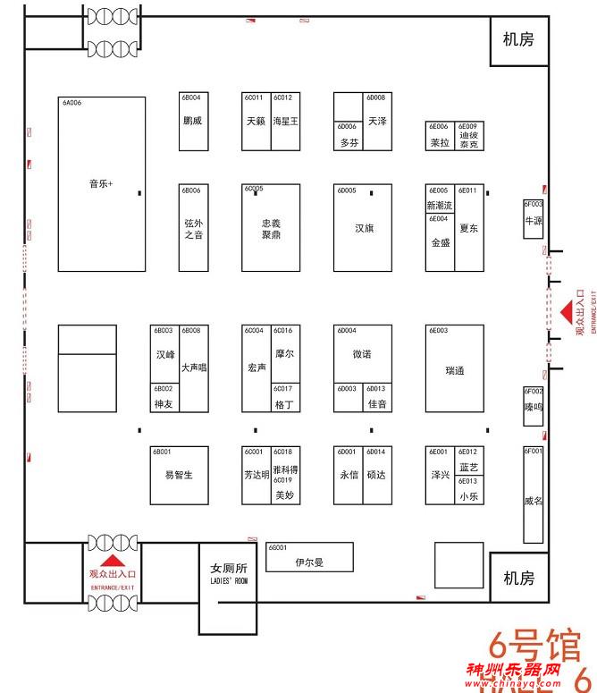 2019年北京国际乐器展展位图出炉