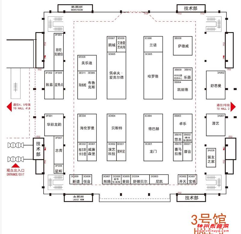 2019年北京国际乐器展展位图出炉
