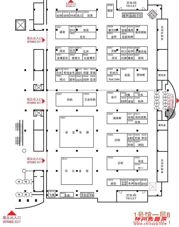 2019年北京国际乐器展展位图出炉