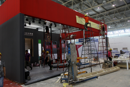 PALM2014即将开幕：展台搭建 顺利完成