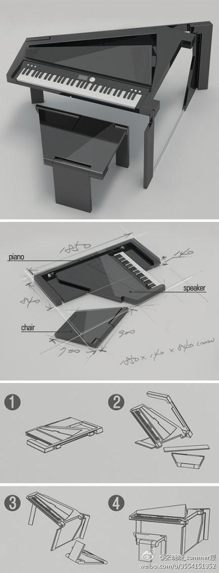 创意无限—可折叠电钢琴