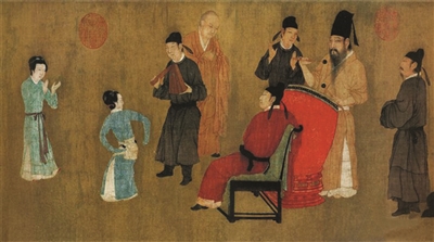 本报近日连续报道了故宫APP年度大作《韩熙载夜宴图》引发的历史人文故事。其实，有关这幅中国名画的背后故事还有不少，包括其中的音乐特色就有很多可以说道的地方。跟现代人喜欢晚上唱KTV一样，南唐大臣韩熙载夜宴宾客的宴会上弹丝吹竹、清歌艳舞、主客揉杂、调笑欢乐，也一个都不少。