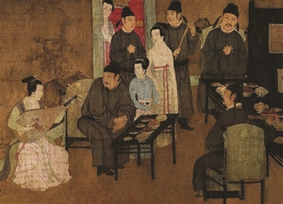 曲颈琵琶是音乐史的“活化石” 韩熙载敲鼓嗨到袒胸露乳